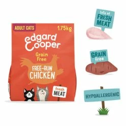 Edgard & Cooper Grain Free Chicken Dry Adult Cat Food -Cat shop 01B EdgardCooper ECommContent OptimisedKeyBenefits AdultChickenDry 1.75kg evtnvk