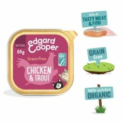 Edgard & Cooper Chicken & Trout Wet Kitten Food -Cat shop 01B EdgardCooper ECommContent OptimisedKeyBenefits KittenChickenTroutWet 85g vy5ft9
