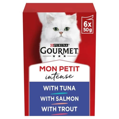 Gourmet Mon Petit Intense Fine Cuts Fish Selection Wet Adult Cat Food 5 Gourmet Mon Petit Intense Fine Cuts Fish Selection Wet Adult Cat Food - Image 3