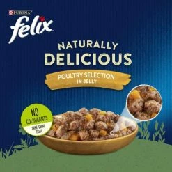 Felix Naturally Delicious Poultry Selection In Jelly Adult Cat Food -Cat shop 10438025 T60 yw0oxx