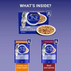 Purina ONE Chicken & Beef Mini Fillets In Gravy Adult Cat Food -Cat shop 10996637 T66 ntzpju
