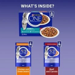 Purina ONE Chicken & Beef Mini Fillets In Gravy Senior 7+ Cat Food -Cat shop 10996640 T66 gt2pgq