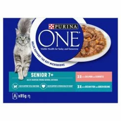 Purina One 7+ Salmon & Ocean Fish Wet Senior Cat Food -Cat shop 10996641 T19 h2senj