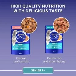 Purina One 7+ Salmon & Ocean Fish Wet Senior Cat Food -Cat shop 10996641 T67 pbtwvh