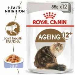 Royal Canin Ageing 12+ Adult Senior In Jelly Wet Cat Food Pouches -Cat shop 1 fgdzbn