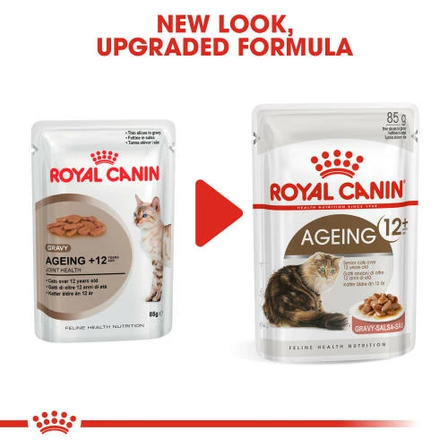 Royal Canin Ageing 12+ Adult Senior In Gravy Wet Cat Food Pouches 4 Royal Canin Ageing 12+ Adult Senior In Gravy Wet Cat Food Pouches - Image 2
