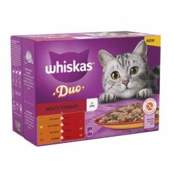 Whiskas 1+ Duo Meaty Combos In Jelly Wet Adult Cat Food -Cat shop 4008429156137 T1 muvumc