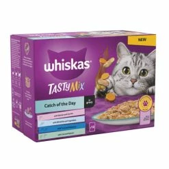 Whiskas 1+ Catch Of The Day Mix In Gravy Wet Adult Cat Food -Cat shop 4008429156243 T1 ow2vzq