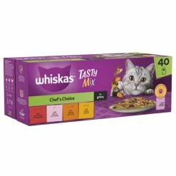 Whiskas 1+ Chefs Choice Mix In Gravy Wet Adult Cat Food -Cat shop 4008429156335 T1 ojmase