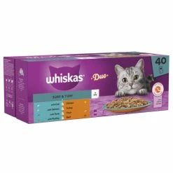 Whiskas 1+ Duo Surf & Turf In Jelly Wet Adult Cat Food -Cat shop 4008429156632 T1 l2ug1e