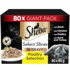 Sheba Select Slices Poultry Collection In Gravy Wet Adult Cat Food -Cat shop 4770608259020 01 vwsexq