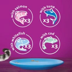 Whiskas 7+ Fish Favourites In Jelly Wet Senior Cat Food -Cat shop 5000166157414 T62 zieoz3
