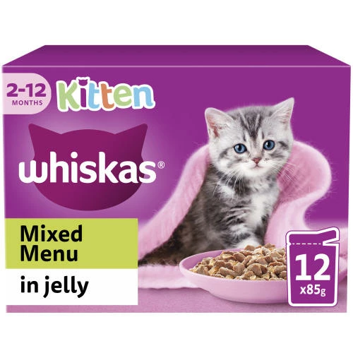 Whiskas Kitten Mixed Menu In Jelly Wet Cat Food 3 Whiskas Kitten Mixed Menu In Jelly Wet Cat Food