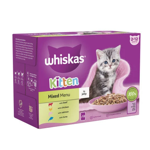 Whiskas Kitten Mixed Menu In Jelly Wet Cat Food 5 Whiskas Kitten Mixed Menu In Jelly Wet Cat Food - Image 3