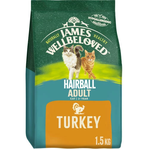 James Wellbeloved Hairball Turkey Dry Adult Cat Food 4 James Wellbeloved Hairball Turkey Dry Adult Cat Food - Image 2