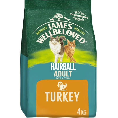 James Wellbeloved Hairball Turkey Dry Adult Cat Food 3 James Wellbeloved Hairball Turkey Dry Adult Cat Food