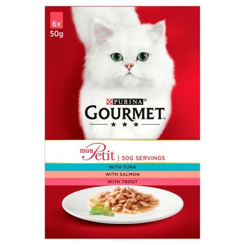 Gourmet Mon Petit Intense Fine Cuts Fish Selection Wet Adult Cat Food 4 Gourmet Mon Petit Intense Fine Cuts Fish Selection Wet Adult Cat Food - Image 2