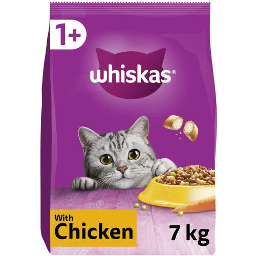 Whiskas 1+ Complete Chicken Dry Adult Cat Food 4 Whiskas 1+ Complete Chicken Dry Adult Cat Food - Image 2