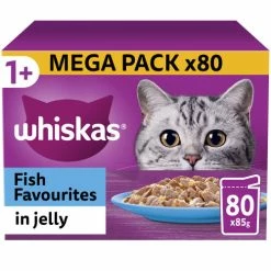 Whiskas 1+ Fish Favourites In Jelly Wet Adult Cat Food -Cat shop 5900951302305 T14 kbfqic 1