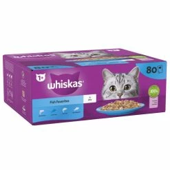 Whiskas 1+ Fish Favourites In Jelly Wet Adult Cat Food -Cat shop 5900951302305 T1 xgkdta