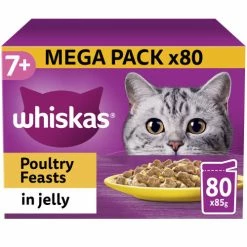 Whiskas 7+ Poultry Feasts In Jelly Wet Senior Cat Food -Cat shop 5900951302312 T14 p06i1g