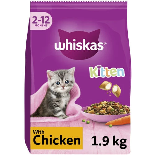 Whiskas Kitten Chicken Dry Cat Food 3 Whiskas Kitten Chicken Dry Cat Food