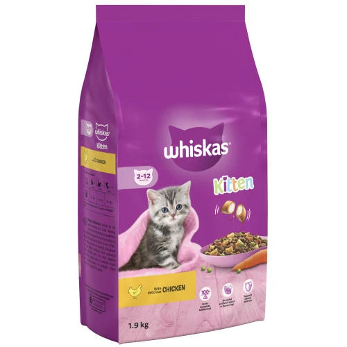 Whiskas Kitten Chicken Dry Cat Food 4 Whiskas Kitten Chicken Dry Cat Food - Image 2