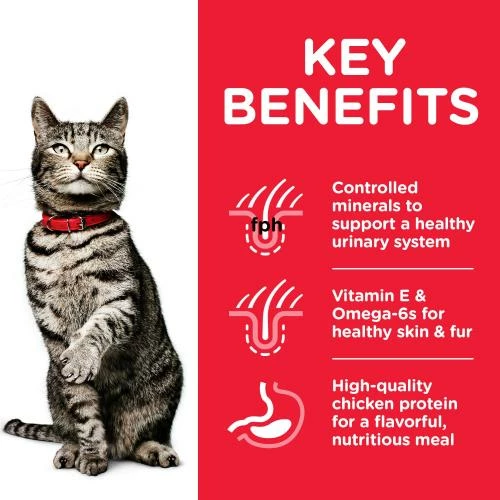 Hills Science Plan Urinary Health Chicken Dry Adult Cat Food 4 Hills Science Plan Urinary Health Chicken Dry Adult Cat Food - Image 2
