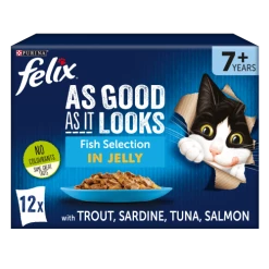 Felix As Good As It Looks 7+ Fish Selection In Jelly Cat Food