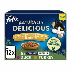 Felix Naturally Delicious Poultry Selection In Jelly Adult Cat Food -Cat shop 8473115 T517 echnip 1
