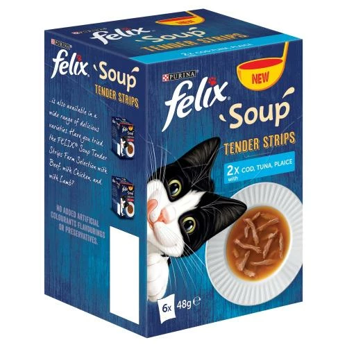 Felix Soup Tender Strips Fish Selection Cat Food 4 Felix Soup Tender Strips Fish Selection Cat Food - Image 2