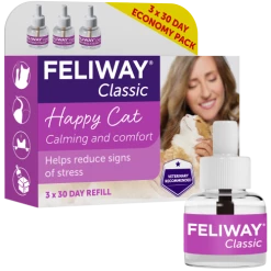 Feliway Classic Cat Calming Diffuser Refill -Cat shop FELIWAY CLASSIC PACK 3 REFILL WITH REFILL MRHI dgilkh