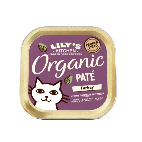 Lily's Kitchen Lilys Kitchen Organic Turkey Pate Complete Wet Cat Food 4 Lily's Kitchen Lilys Kitchen Organic Turkey Pate Complete Wet Cat Food - Image 2