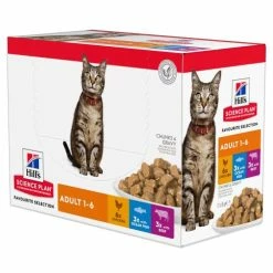 Hills Science Plan Adult Multipack Pouches Wet Cat Food -Cat shop SP 604010 MP bjdzrg
