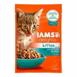 Iams Delights Chicken In Gravy Kitten & Junior Cat Food 5 Iams Delights Chicken In Gravy Kitten & Junior Cat Food -Cat shop iamskitten2 afedsp