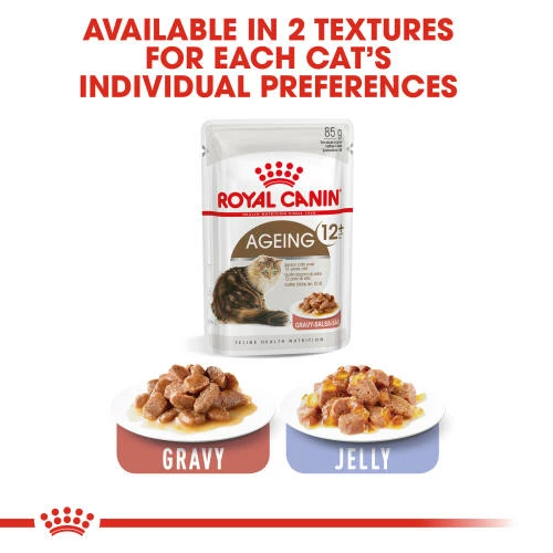 Royal Canin Ageing 12+ Adult Senior In Gravy Wet Cat Food Pouches 7 Royal Canin Ageing 12+ Adult Senior In Gravy Wet Cat Food Pouches - Image 5
